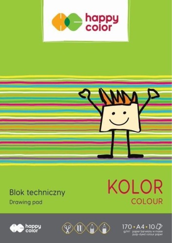 Blok techniczny kolor A4/10K HAPPY COLOR, GDD