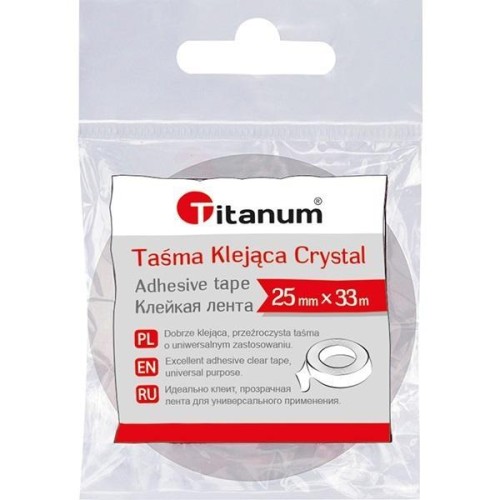 Taśma klejąca Crystal 25mm33m, Titanum