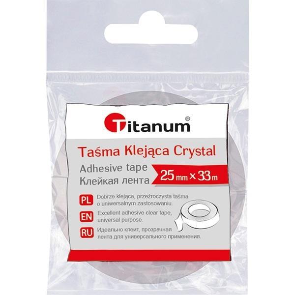 Taśma klejąca Crystal 25mm33m, Titanum