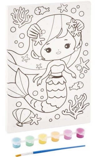 Malowanie po numerach + farbki Syrenka, Grafix