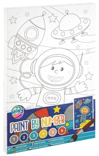 Malowanie po numerach + farbki Astronauta, Grafix