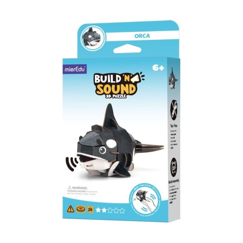 Puzzle 3D. Buduj i słuchaj - Orka, mierEdu