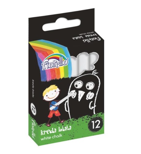 Kreda szkolna biała 12szt FIORELLO, Fiorello