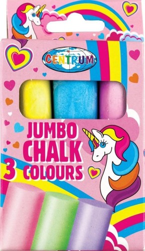 Kreda kolorowa Jumbo Unicorn 3szt 80390, Centrum