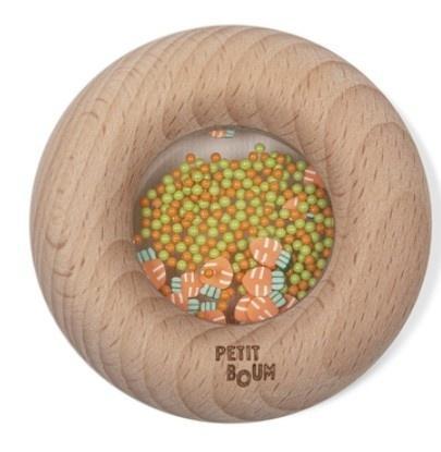 Grzechotka drewniana sensoryczna marchewki