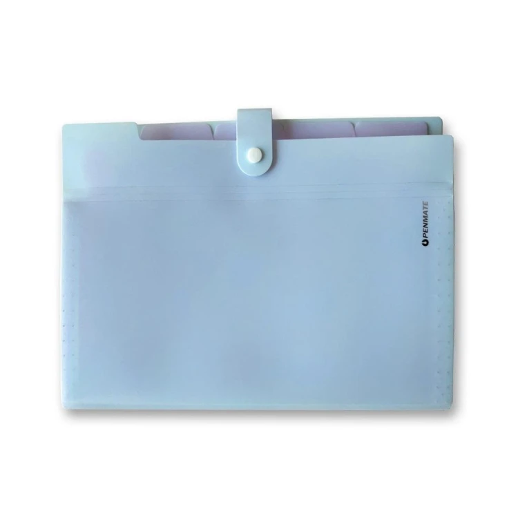 Teczka z przegródkami A4 PP-105 niebieska, Penmate
