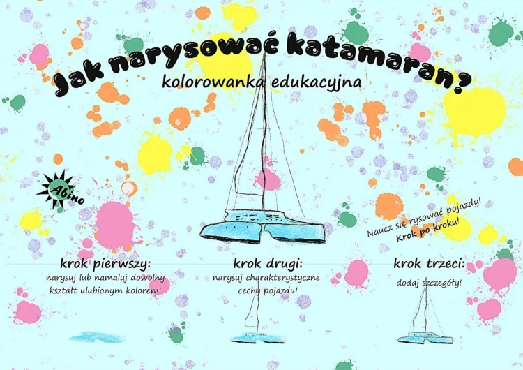 Kolorowanka Nauka rysowania pojazdów ABINO