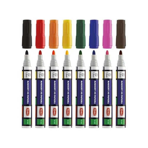 Markery do papieru 8 kolorów, TOMA