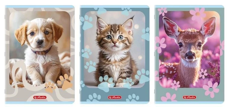 Zeszyt A4/32K linia Animals (10szt) HERLITZ