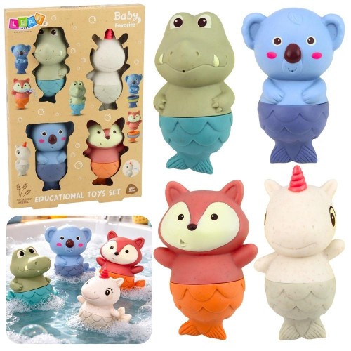 Zestaw do kąpieli Syrenki gumowe 4szt., Leantoys