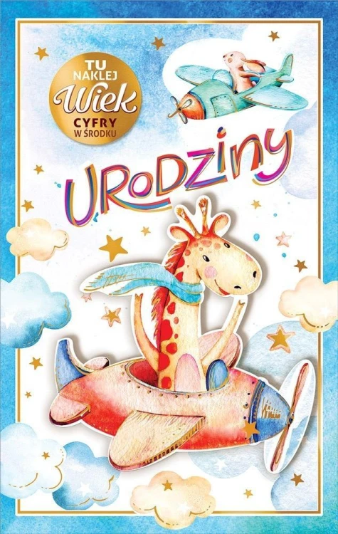 Kartka okolicznościowa Urodziny (wymienne cyfry)