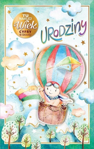 Kartka okolicznościowa Urodziny (wymienne cyfry)