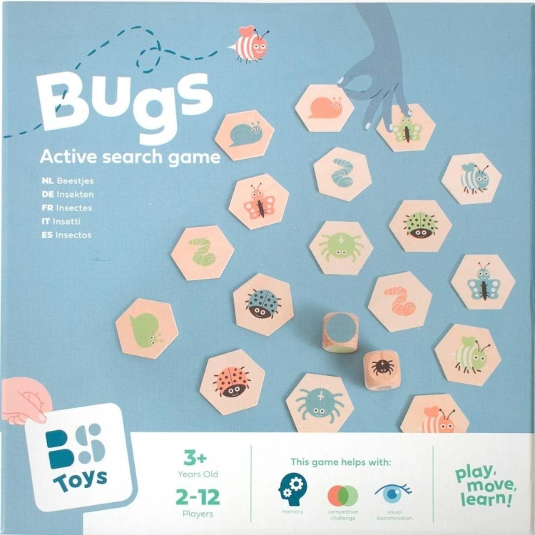 Znajdź robaczka memo 4w1, BS Toys