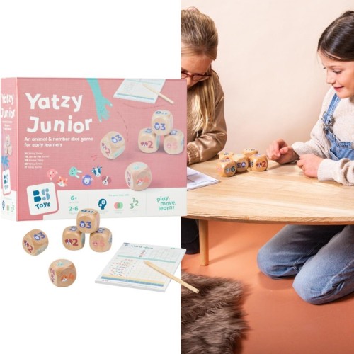 Kości drewniana Yatzy zwierzątka, BS Toys