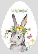 Zawieszka metalowa - Alleluja, wianek Easter