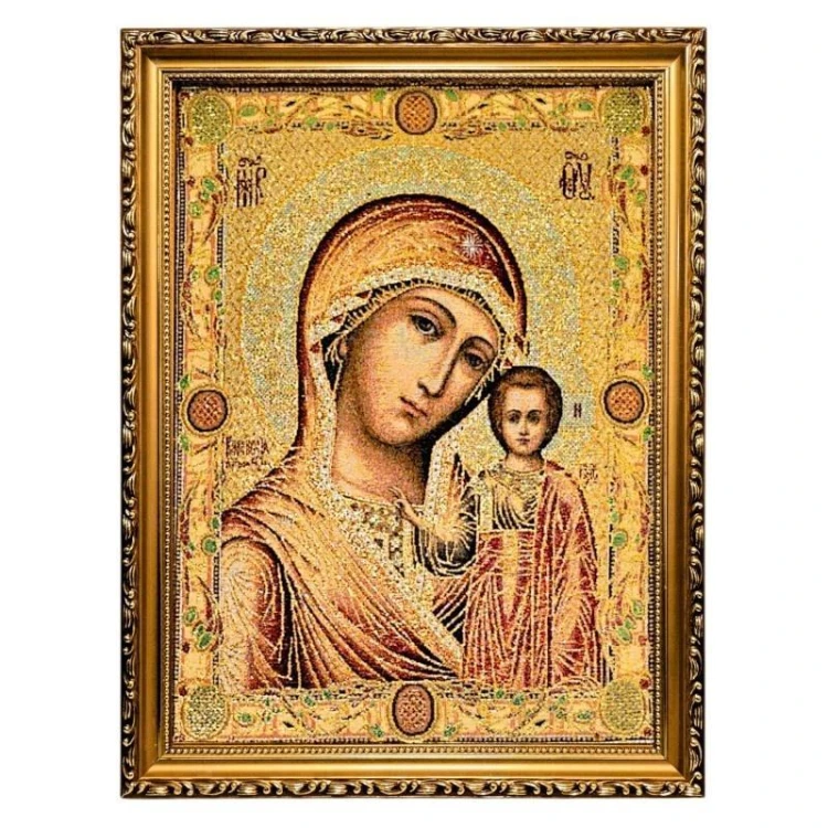 Obraz Haftowany Matka Boża Kazańska 42x32cm