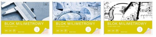 Blok milimetrowy A4/20K (10szt), INTERDRUK