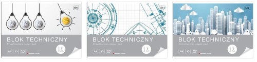 Blok techniczny A4/10K (10szt), INTERDRUK