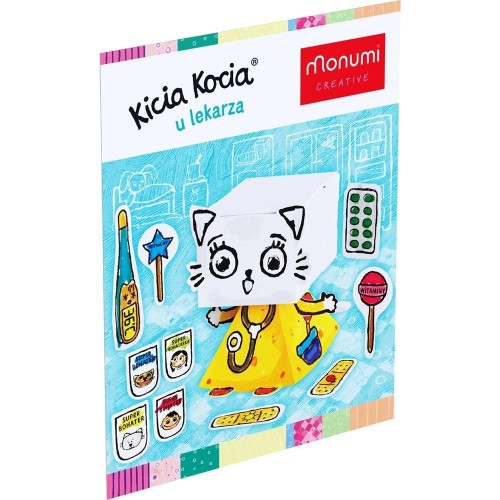 Kolorowanka do składania. Kicia Kocia u lekarza