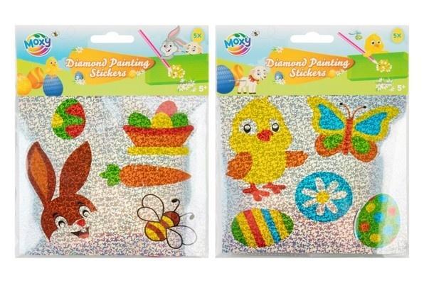 Wielkanocne naklejki diamentowe 5szt, Grafix