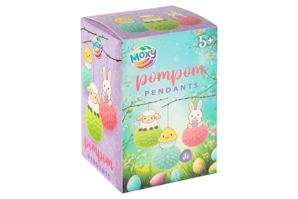 Wielkanocne zawieszki z pomponami 3szt, Grafix