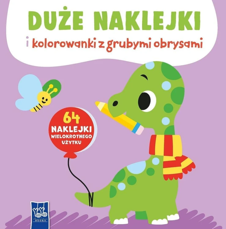 Duże naklejki i kolorowanki z grubymi obrysami