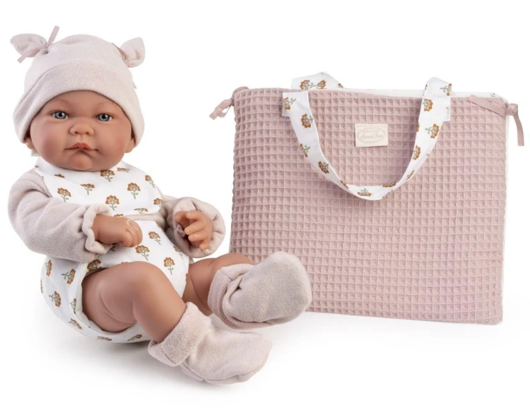 Lalka hiszpańska Nica z przewijakiem torebką 42cm