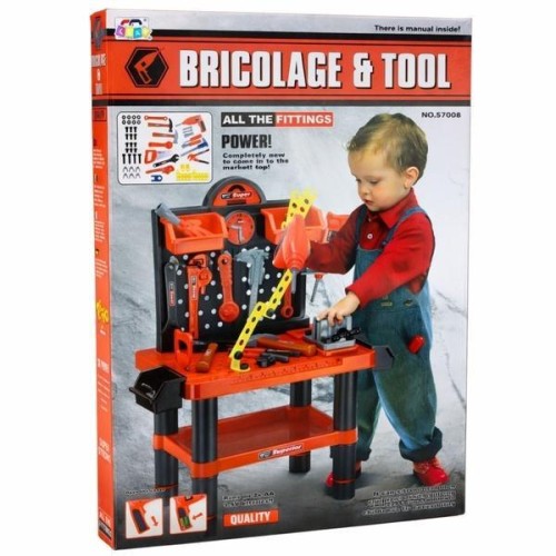Stolik majsterkowicza z akcesoriami 70cm, Leantoys