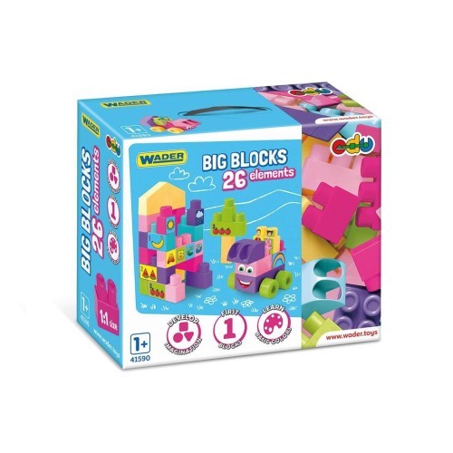 Big Blocks Pink klocki 26el, WADER