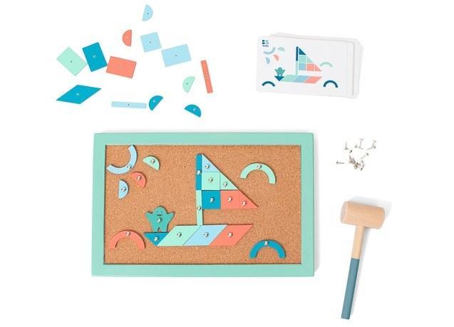 Drewniana przybijanka z kartami pracy, BS Toys