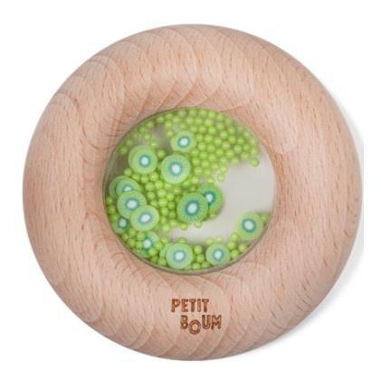 Grzechotka drewniana sensoryczna kiwi, Petit Boum