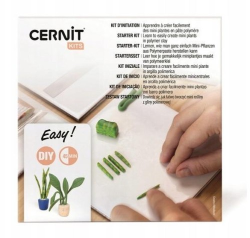 Mini roślinki DIY glinka polimer, Cernit