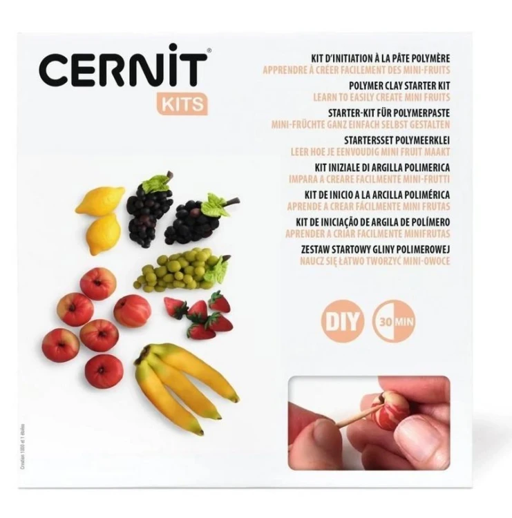 Mini owoce DIY glinka polimer, Cernit