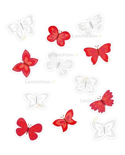 Dekoracje patriotyczne - Motyle 12el, LearnHow