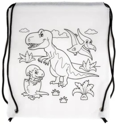 Worek szkolny do malowania Tinting dino