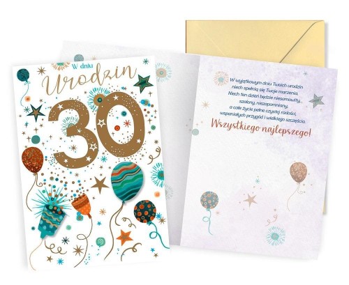 Karnet Urodziny 30