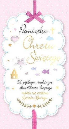 Karnet PM-069 Chrzest (różowy)