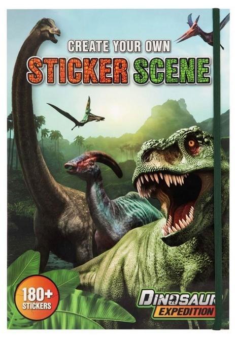 Książka z naklejkami A4 Dino, Grafix