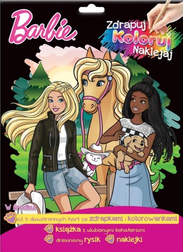 Barbie. Zdrapuj, koloruj, naklejaj, praca zbiorowa