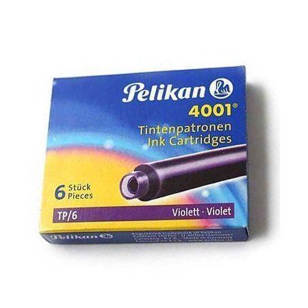 Naboje atramentowe krótkie 6szt fioletowe, PELIKAN