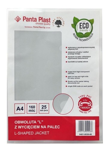 Obwoluta L PVC (25szt), Panta Plast