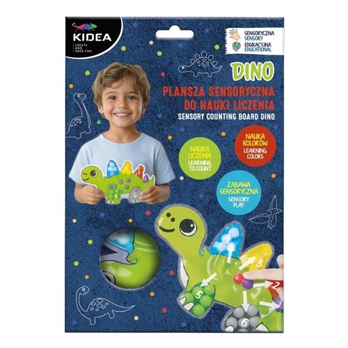 Plansza sensoryczna do nauki liczenia Dino KIDEA