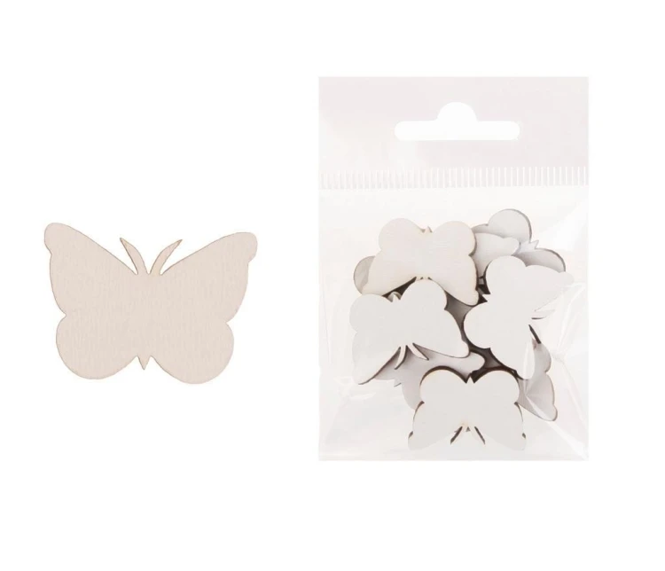 Dekoracja drewniana 12szt Motyl duży, Cresco