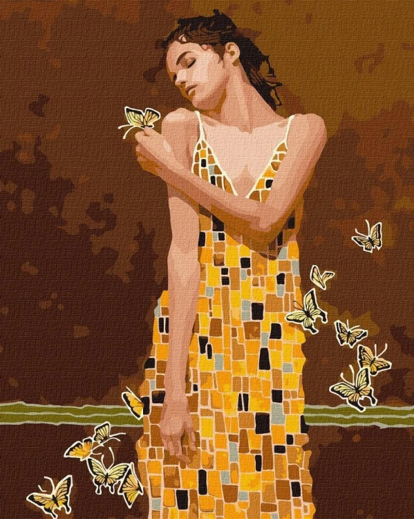 Malowanie po numerach - W objęciach motyli 40x50cm