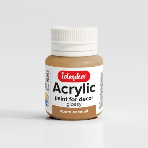 Farba akrylowa Żółto-złoty 20ml, Ideyka