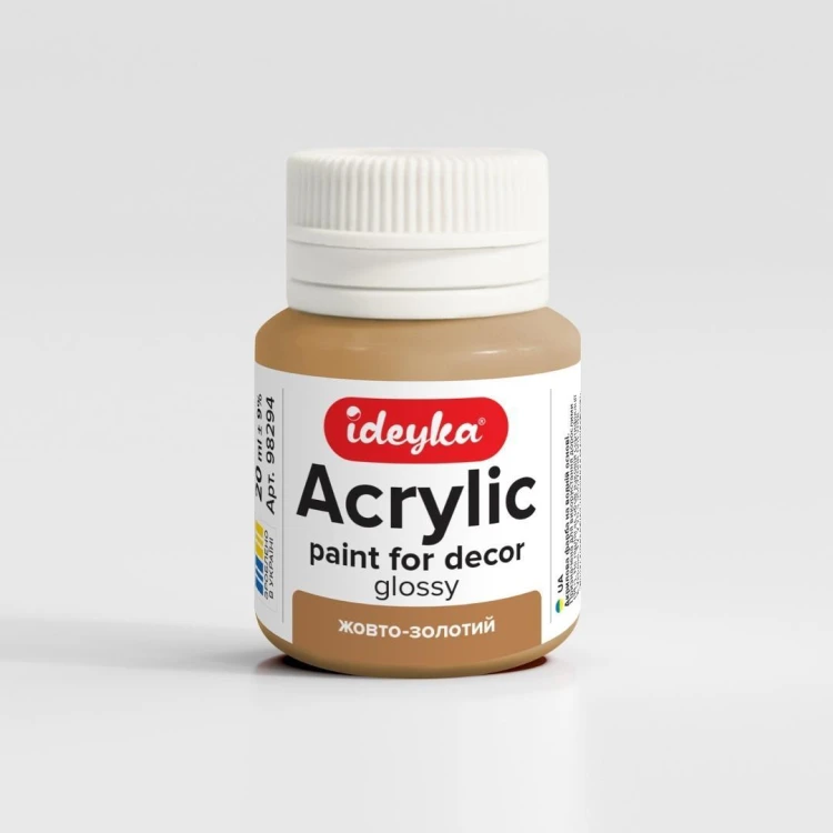 Farba akrylowa Żółto-złoty 20ml, Ideyka