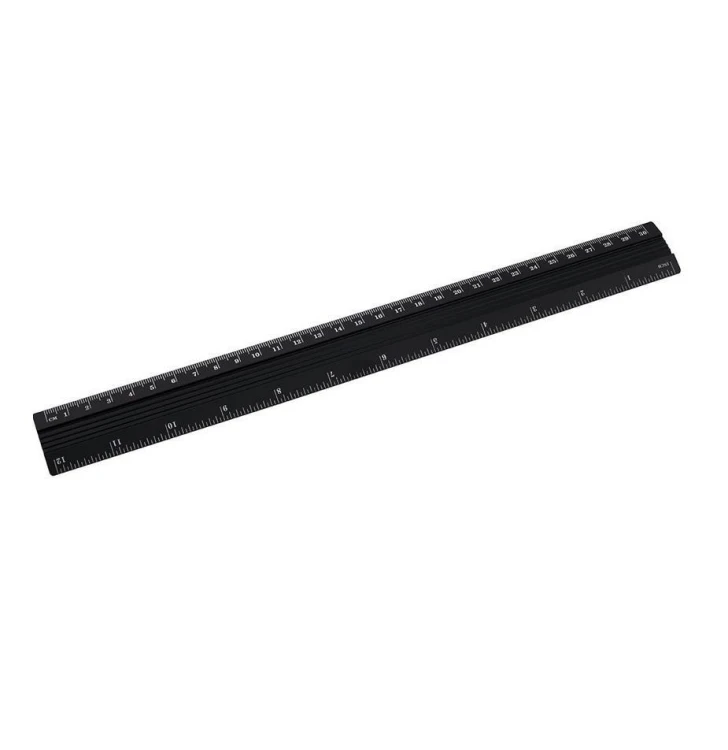 Linijka aluminiowa czarna 30 cm D.RECT, D.RECT