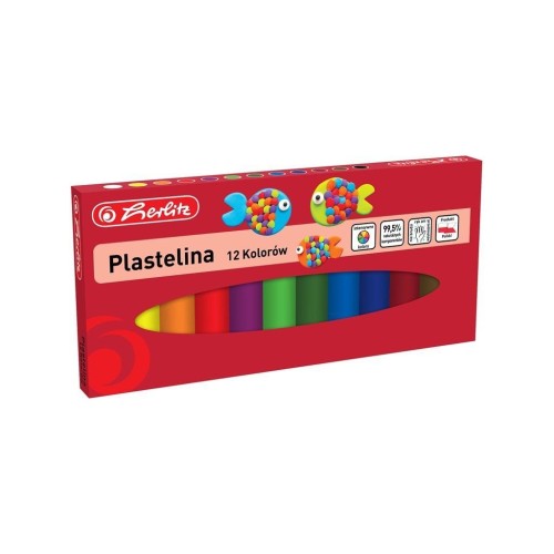 Plastelina 12 kolorów, HERLITZ