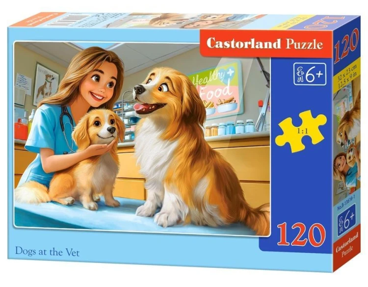 Puzzle 120 Dogs at the Vet CASTOR, Castorland