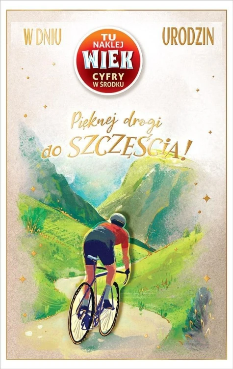 Kartka okolicznościowa Urodziny (wymienne cyfry)